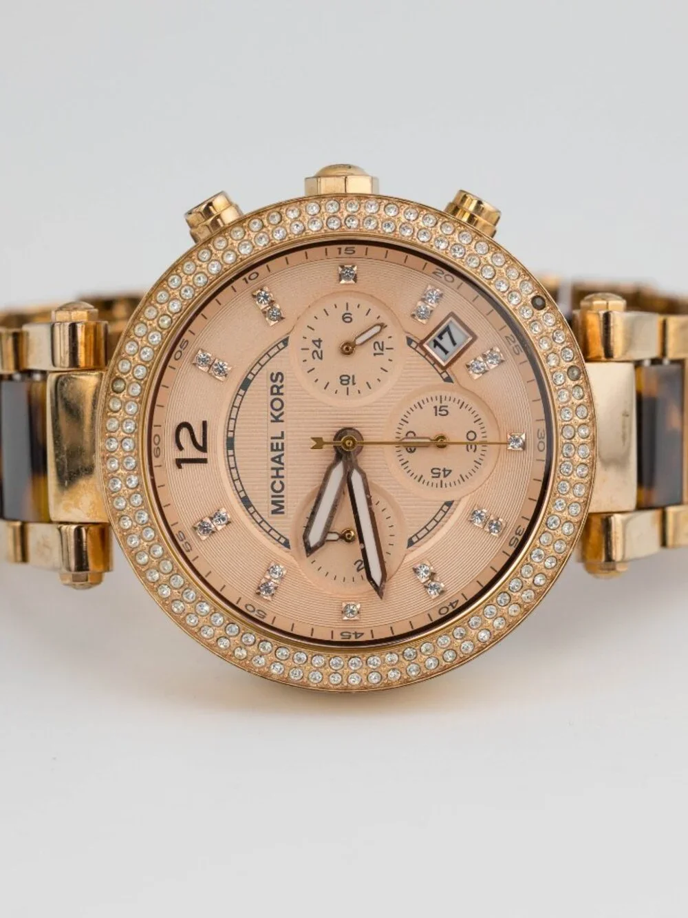 Michael Kors MK5538 Parker Rose Gold Quartz Analog Women's Watch New Battery